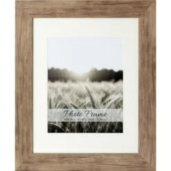 11x14 Driftwood Farmhouse Matted To 8x10 Wall Frame