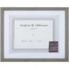 11x14 Matted To 8.5x11 White Linear Frame With White Mat Document Frame -Luxeframe Shop 11x14 matted to 8.5x11 white linear frame with white mat document frame
