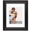 11x14 Matted To 8x10 Ridged Beaded Profile Wall Frame, Black -Luxeframe Shop 11x14 matted to 8x10 ridged beaded profile wall frame black