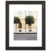 11x14 Matted To 8x10 Ridged Profile With White Mat Wall Frame, Black