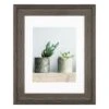 11x14 Matted To 8x10 Scoop Profile White Mat Wall Frame, Dark Grey