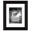 11x14 Matted To 8x10 Wide Linear Portrait Wall Frame, Black -Luxeframe Shop 11x14 matted to 8x10 wide linear portrait wall frame black