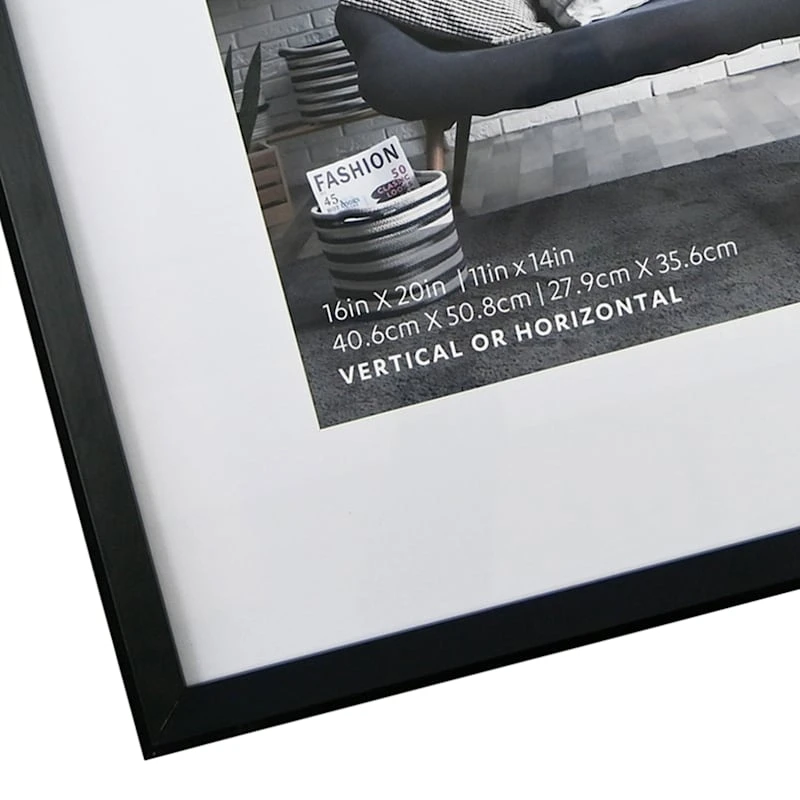 16x20 Matted To 11x14 Wall Frame, Black 2 16x20 Matted To 11x14 Wall Frame, Black - Image 2