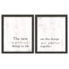 2-Piece Framed Sentiment Wood Sign Set Wall Sign, 16x20