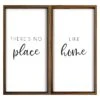 2-Piece Framed There's No Place Like Home Wall Art Set, 13x25 13 2-Piece Framed There's No Place Like Home Wall Art Set, 13x25 -Luxeframe Shop 2 piece framed theres no place like home wall art set 13x25 1