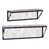 2-Piece Metal Wall Shelves Set