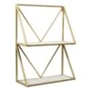 2-Tier Metal & Wood Wall Shelf, 12x16 -Luxeframe Shop 2 tier metal wood wall shelf 12x16 1