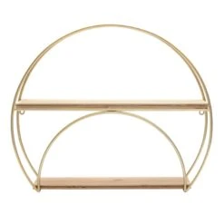 2-Tiers Round Wall Shelf, 24x20