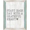 2-Tone Framed Start Each Day A Grateful Heart Textured Wall Sign, 12x16 -Luxeframe Shop 2 tone framed start each day a grateful heart textured wall sign 12x16 1