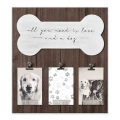 3-Clip Gray All You Need Is Love & A Dog Collage, 15.5x 17.2 -Luxeframe Shop 3 clip gray all you need is love a dog collage 15.5x 17.2 2