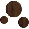 3-Pack Walnut Wood Wall Knobs Set -Luxeframe Shop 3 pack walnut wood wall knobs set