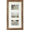 3-Photo Frame & Matted Driftwood, 12x24 -Luxeframe Shop 3 photo frame matted driftwood 12x24 1