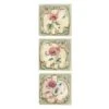 3-Piece Antique Floral Art Wooden Wall Plaques, 8" 2 3-Piece Antique Floral Art Wooden Wall Plaques, 8" -Luxeframe Shop 3 piece antique floral art wooden wall plaques 8
