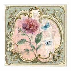 3-Piece Antique Floral Art Wooden Wall Plaques, 8" -Luxeframe Shop 3 piece antique floral art wooden wall plaques 8 3