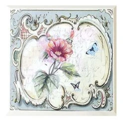 3-Piece Antique Floral Art Wooden Wall Plaques, 8" -Luxeframe Shop 3 piece antique floral art wooden wall plaques 8 4