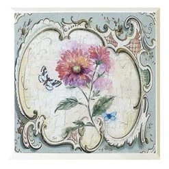 3-Piece Antique Floral Art Wooden Wall Plaques, 8" -Luxeframe Shop 3 piece antique floral art wooden wall plaques 8 5
