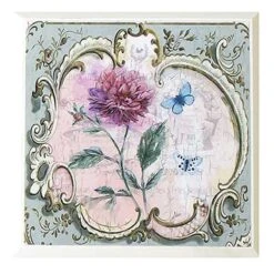 3-Piece Antique Floral Art Wooden Wall Plaques, 8" -Luxeframe Shop 3 piece antique floral art wooden wall plaques 8 6