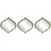 3-Piece Champagne Wall Mirror Set, 10" -Luxeframe Shop 3 piece champagne wall mirror set 10