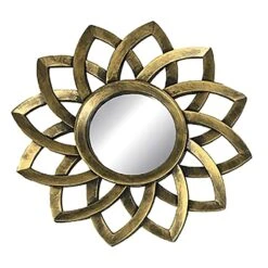 3-Piece Gold Accent Wall Mirror Set -Luxeframe Shop 3 piece gold accent wall mirror set 2