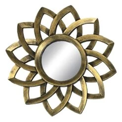 3-Piece Gold Accent Wall Mirror Set -Luxeframe Shop 3 piece gold accent wall mirror set 4