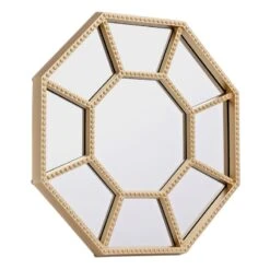 3-Piece Gold Octagon Mirror Set, 10" -Luxeframe Shop 3 piece gold octagon mirror set 10 2