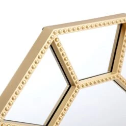 3-Piece Gold Octagon Mirror Set, 10" -Luxeframe Shop 3 piece gold octagon mirror set 10 3
