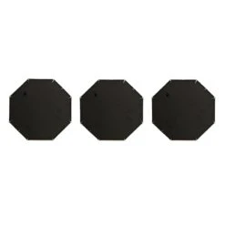 3-Piece Gold Octagon Mirror Set, 10" -Luxeframe Shop 3 piece gold octagon mirror set 10 5