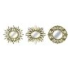 3-Piece Gold Ornate Wall Mirror Set, 10"