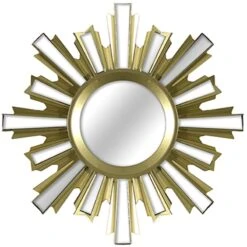 3-Piece Gold Ornate Wall Mirror Set, 10" -Luxeframe Shop 3 piece gold ornate wall mirror set 10 2