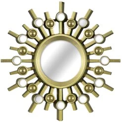 3-Piece Gold Ornate Wall Mirror Set, 10" -Luxeframe Shop 3 piece gold ornate wall mirror set 10 3