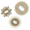 3-Piece Gold Sunburst Accent Wall Mirror Set 5 3-Piece Gold Sunburst Accent Wall Mirror Set -Luxeframe Shop 3 piece gold sunburst accent wall mirror set