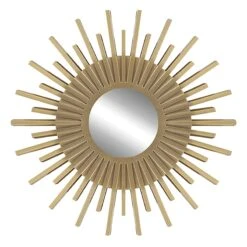 3-Piece Gold Sunburst Accent Wall Mirror Set -Luxeframe Shop 3 piece gold sunburst accent wall mirror set 2