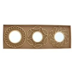3-Piece Gold Wall Mirror Set 27 3-Piece Gold Wall Mirror Set -Luxeframe Shop 3 piece gold wall mirror set 8