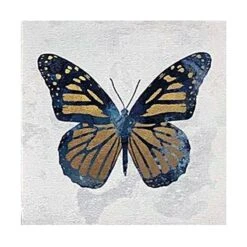 3-Piece Golden Butterfly Canvas Wall Art Set, 6" 8 3-Piece Golden Butterfly Canvas Wall Art Set, 6" -Luxeframe Shop 3 piece golden butterfly canvas wall art set 6 3