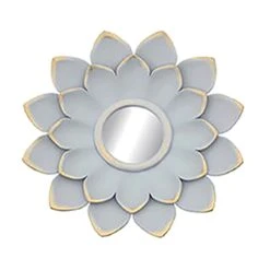 3-Piece Grey Floral Accent Wall Mirror Set -Luxeframe Shop 3 piece grey floral accent wall mirror set 2