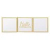 3-Piece Hello Gorgeous Gold Framed Wall Mirror Set, 10"