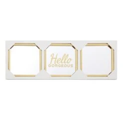3-Piece Hello Gorgeous Gold Framed Wall Mirror Set, 10" -Luxeframe Shop 3 piece hello gorgeous gold framed wall mirror set 10 6