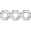 3-Piece Ivy Black Wall Mirror Set, 10" -Luxeframe Shop 3 piece ivy black wall mirror set 10