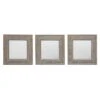 3-Piece Light Grey Square Wall Mirror Set, 10" -Luxeframe Shop 3 piece light grey square wall mirror set 10