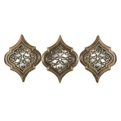3-Piece Ornate Bronze Wall Mirror Set, 18x24