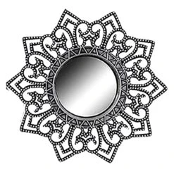 3-Piece Ornate Decorative Wall Mirror Set, 10" -Luxeframe Shop 3 piece ornate decorative wall mirror set 10 2