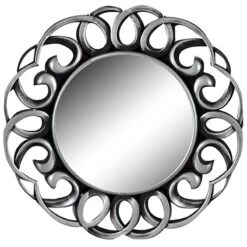 3-Piece Ornate Decorative Wall Mirror Set, 10" -Luxeframe Shop 3 piece ornate decorative wall mirror set 10 6