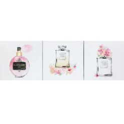 3-Piece Perfume Canvas Wall Art Set, 8"