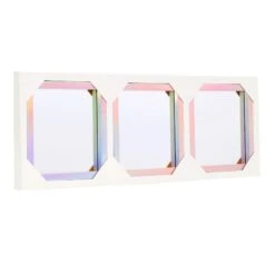 3-Piece Rainbow Framed Wall Mirror Set, 10" -Luxeframe Shop 3 piece rainbow framed wall mirror set 10 5