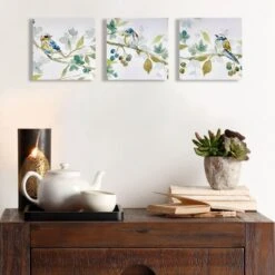 3-Piece Spring Melody Canvas Wall Art Set, 6" -Luxeframe Shop 3 piece spring melody canvas wall art set 6 4