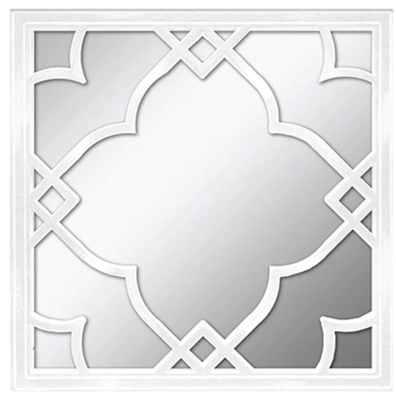 3-Piece White Peony Wall Mirror Set, 10" 2 3-Piece White Peony Wall Mirror Set, 10" - Image 2
