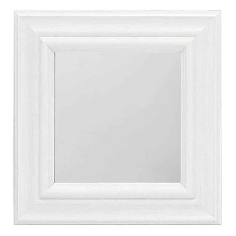 3-Piece White Square Wall Mirror Set, 10" 2 3-Piece White Square Wall Mirror Set, 10" - Image 2
