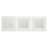 3-Piece White Square Wall Mirror Set, 10" -Luxeframe Shop 3 piece white square wall mirror set 10
