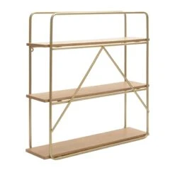 3-Tier Faux Wood Square Wall Shelf, 20"