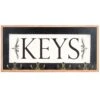 4-Hook Wood & Metal Key Rack, 15x7 -Luxeframe Shop 4 hook wood metal key rack 15x7 1